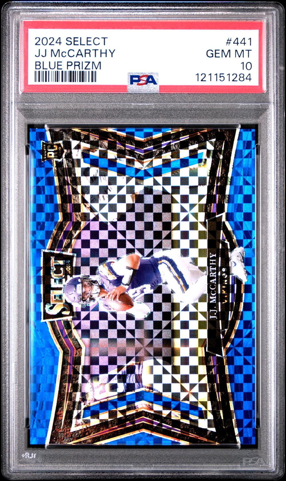2024 JJ McCarthy - Football Panini Select PSA 10 GEM MINT